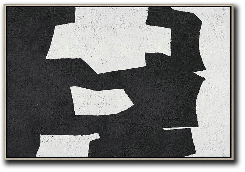 Oversized Art,Oversized Horizontal Minimal Art On Canvas - Abstract Painting For Home